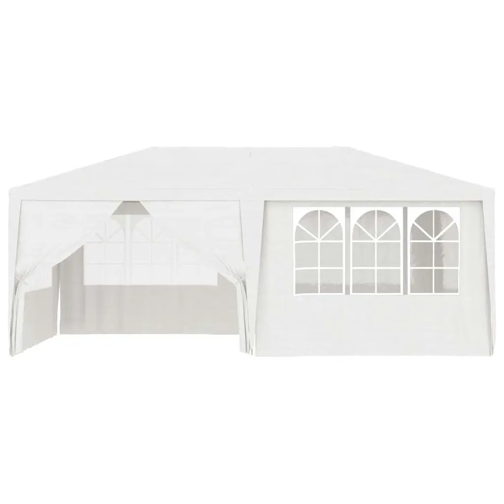 Professional Party Tent with Side Walls 4x6 m White 90 g/mÂ² 48527