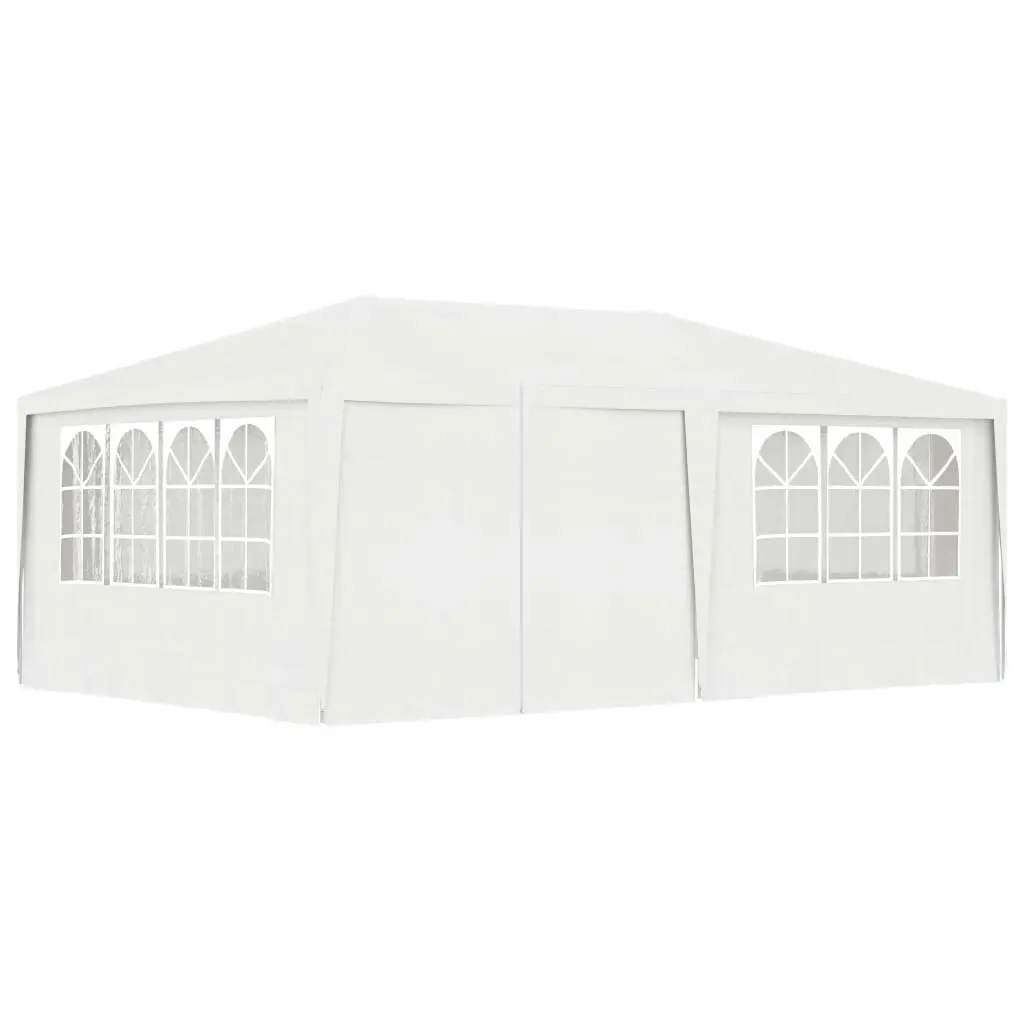 Professional Party Tent with Side Walls 4x6 m White 90 g/mÂ² 48527