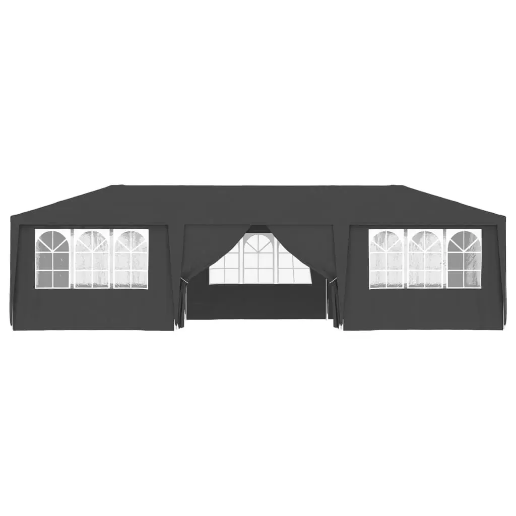 Professional Party Tent with Side Walls 4x9 m Anthracite 90 g/mÂ² 48539