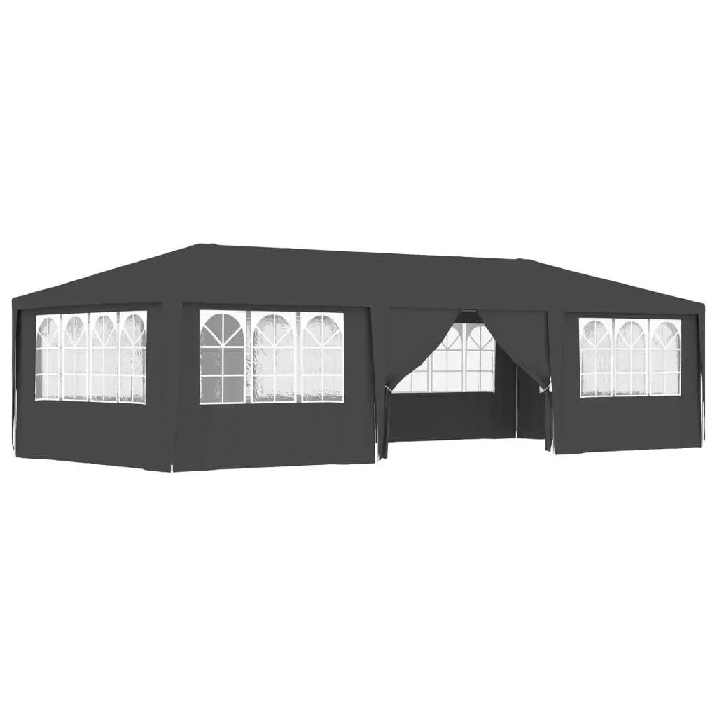 Professional Party Tent with Side Walls 4x9 m Anthracite 90 g/mÂ² 48539