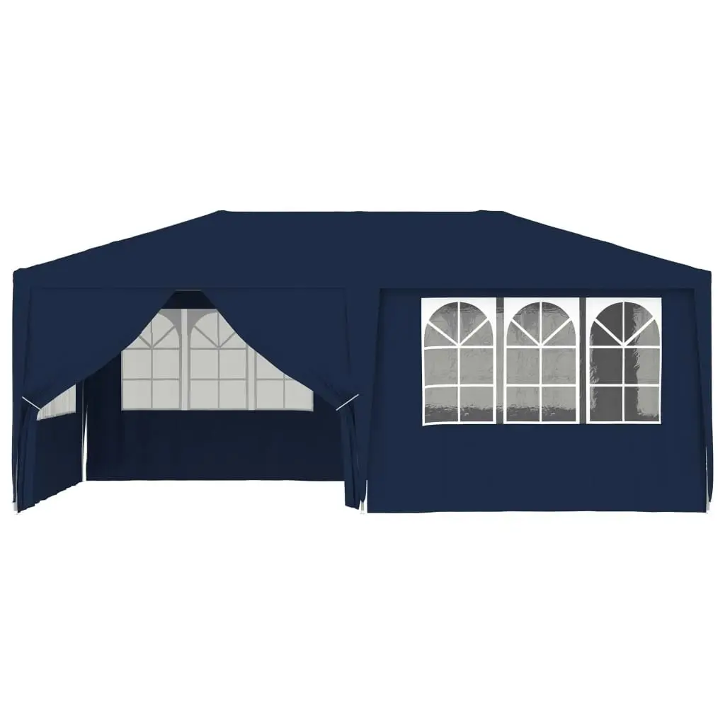 Professional Party Tent with Side Walls 4x6 m Blue 90 g/mÂ² 48528