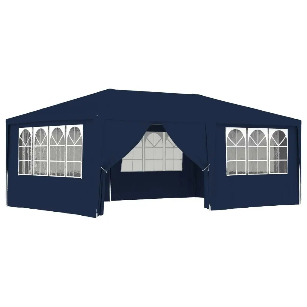 Professional Party Tent with Side Walls 4x6 m Blue 90 g/mÂ² 48528