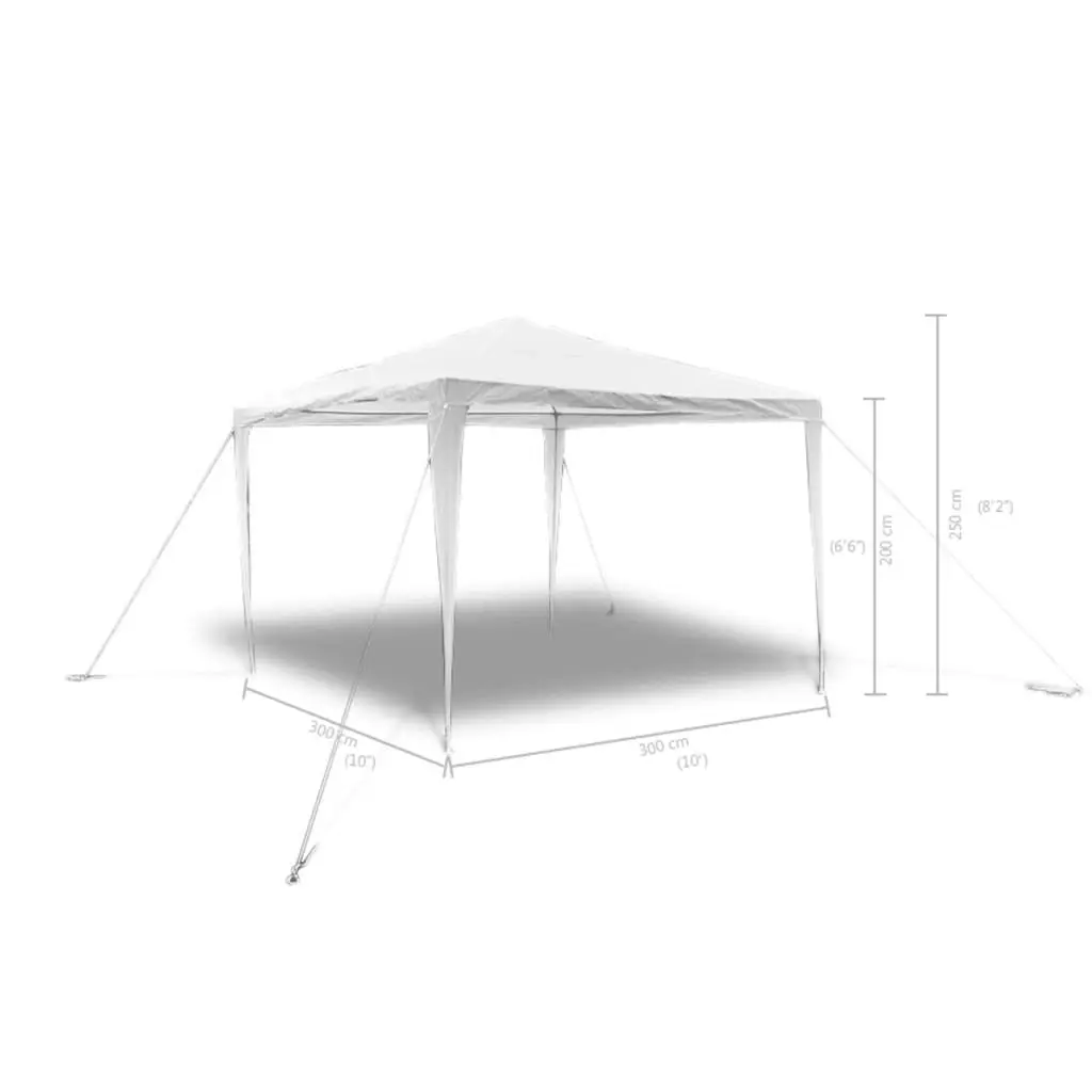 Pyramid-Roof Garden Gazebo Pavilion 3 x 3 m 90332