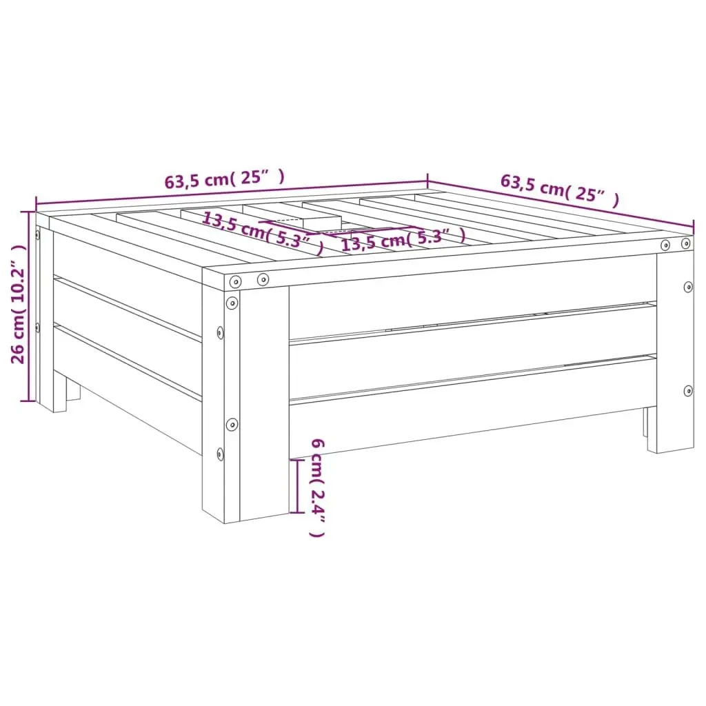 Parasol Base Cover Grey Solid Wood Pine 825333