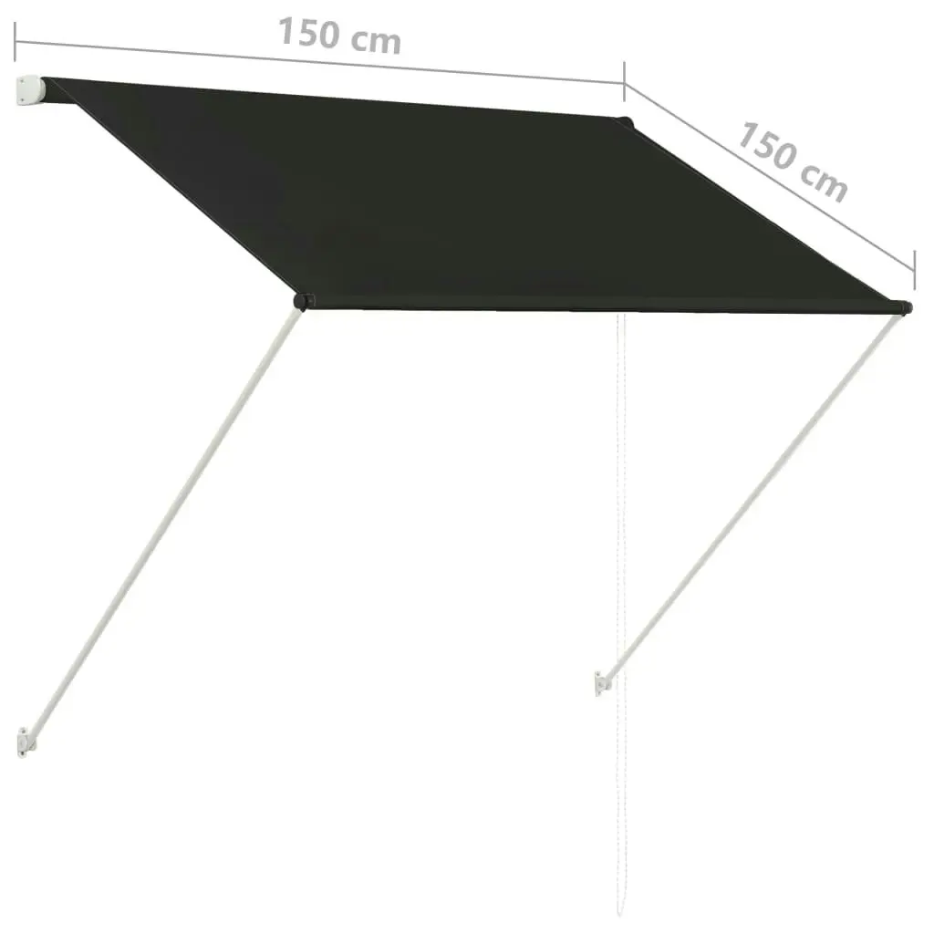 Retractable Awning 150x150 cm Anthracite 143758