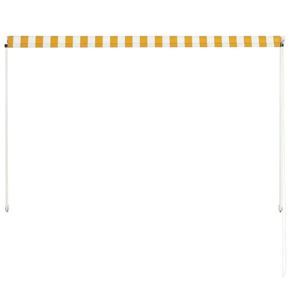 Retractable Awning 200x150 cm Yellow and White 143753