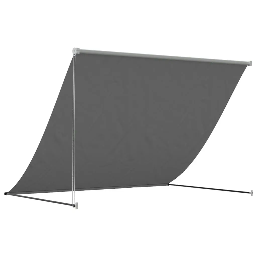 Retractable Awning Anthracite 200x150 cm Fabric and Steel 368752