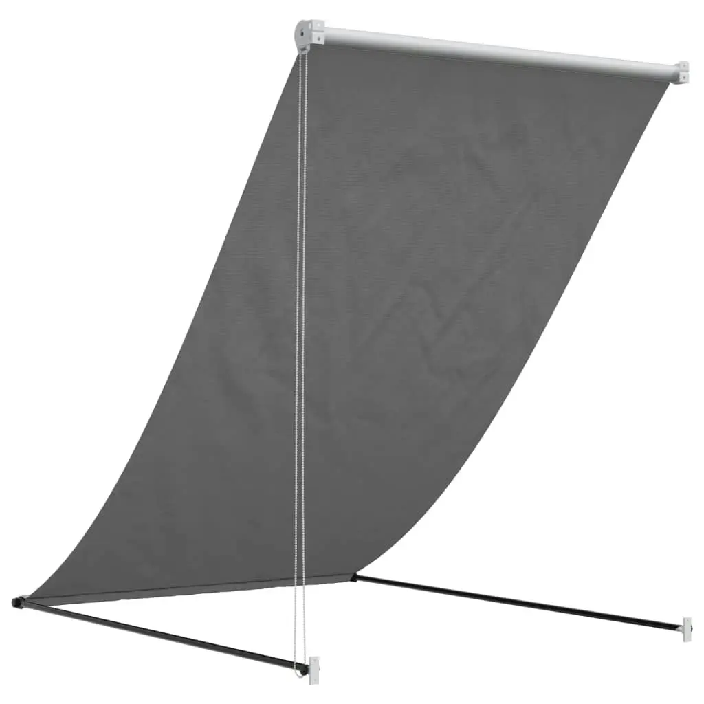 Retractable Awning Anthracite 100x150 cm Fabric and Steel 368750