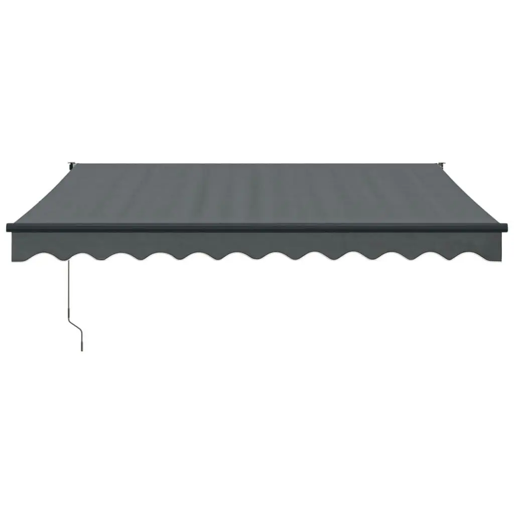 Retractable Awning Anthracite 3.5x2.5 m Fabric and Aluminium 3154462