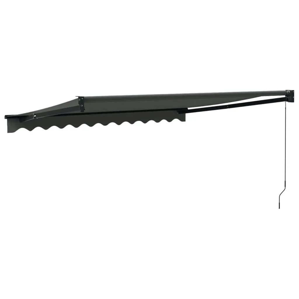 Retractable Awning Anthracite 3.5x2.5 m Fabric and Aluminium 3154462