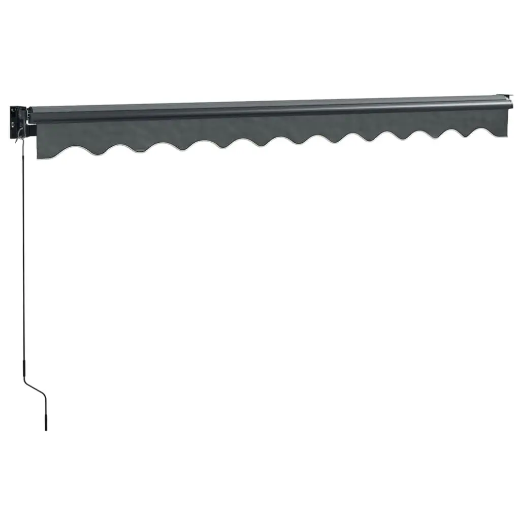 Retractable Awning Anthracite 3.5x2.5 m Fabric and Aluminium 3154462