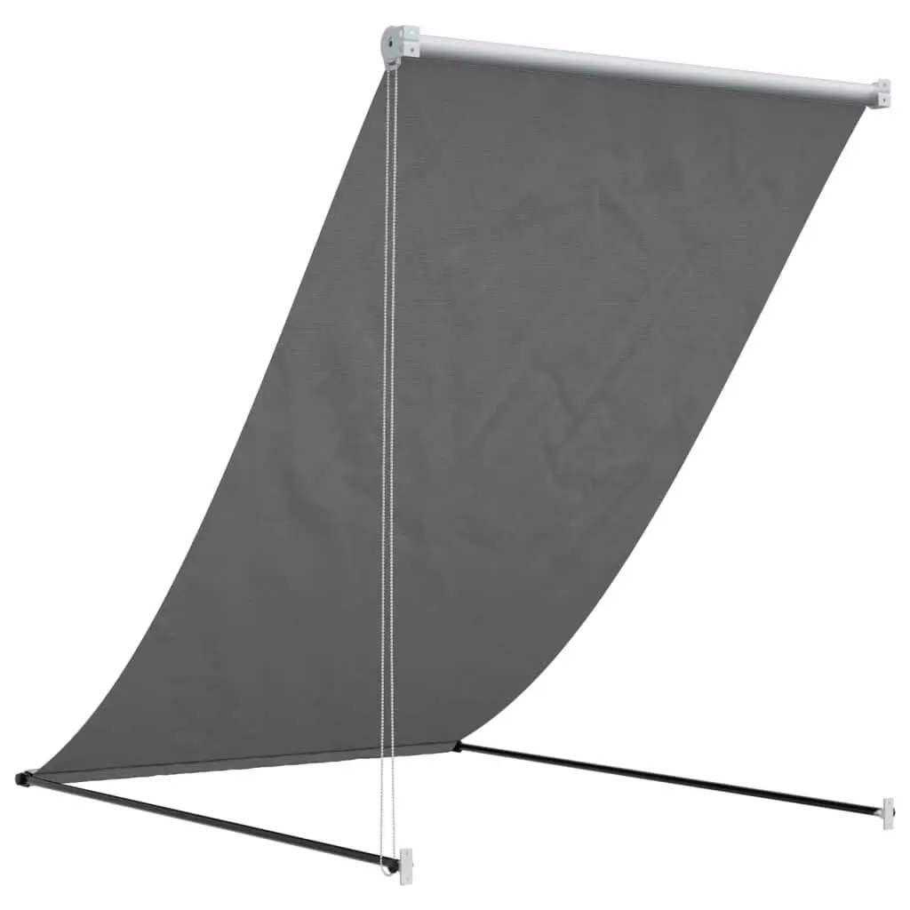 Retractable Awning Anthracite 150x150 cm Fabric and Steel 368751