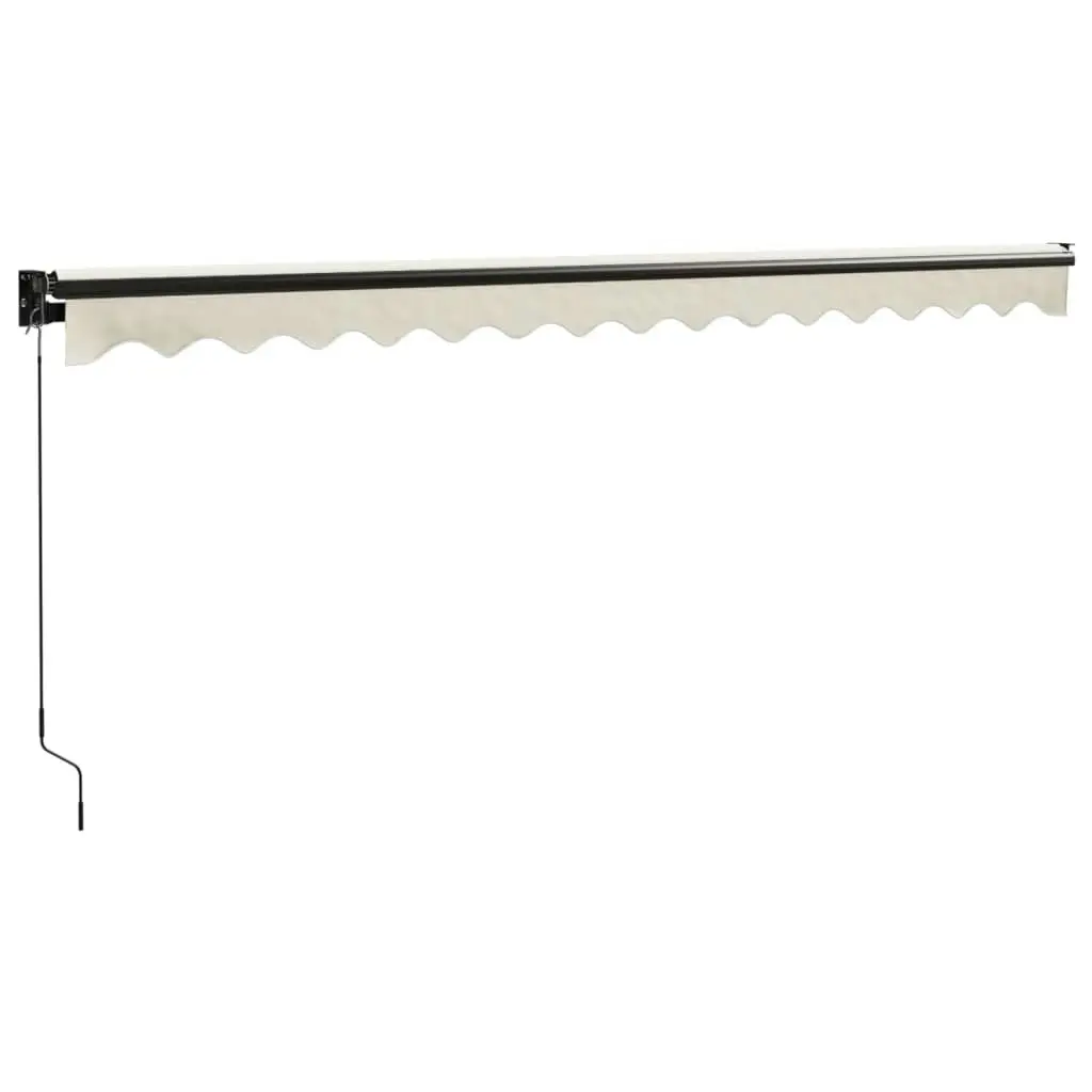 Retractable Awning Cream 4x3 m Fabric and Aluminium 3154453