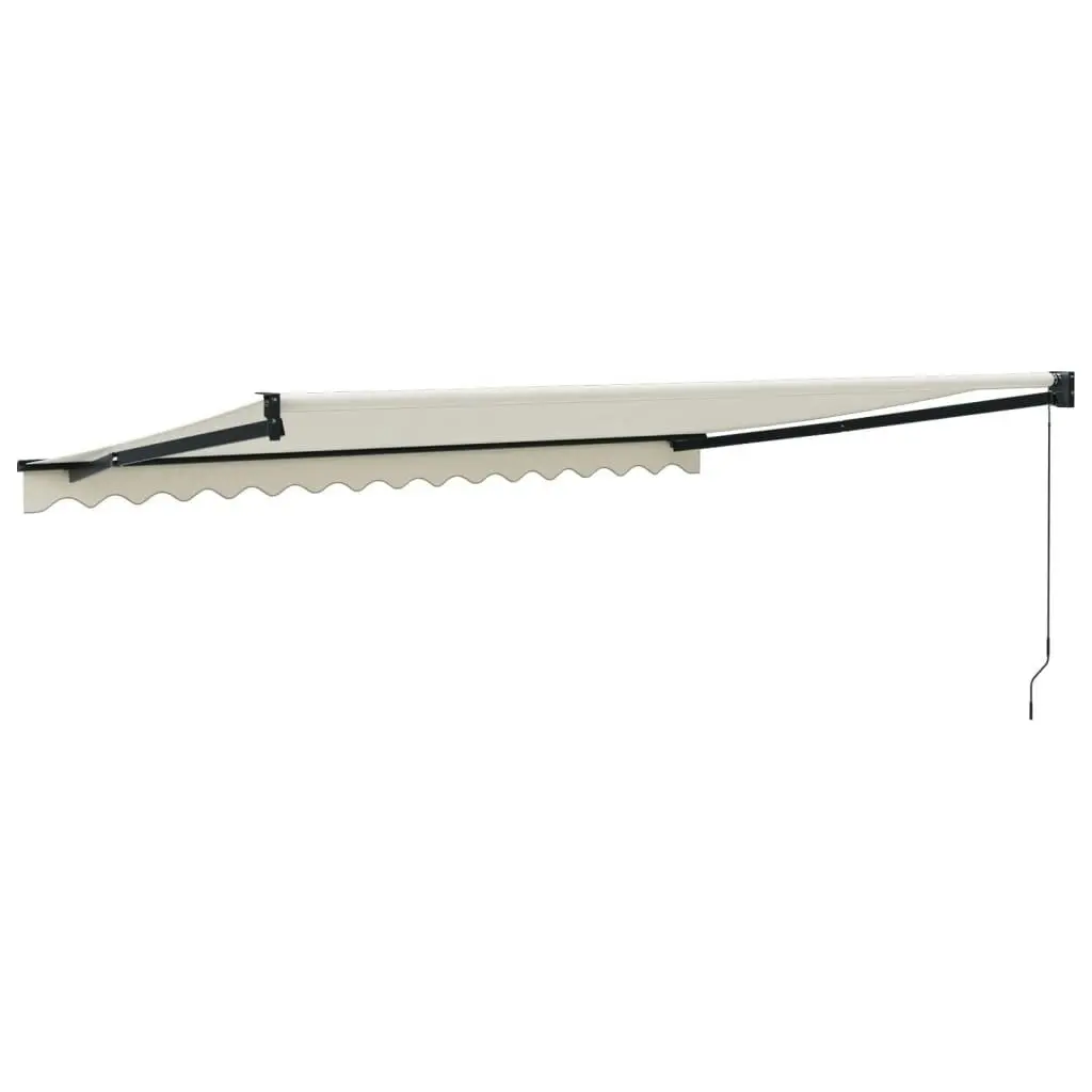 Retractable Awning Cream 4x3 m Fabric and Aluminium 3154453