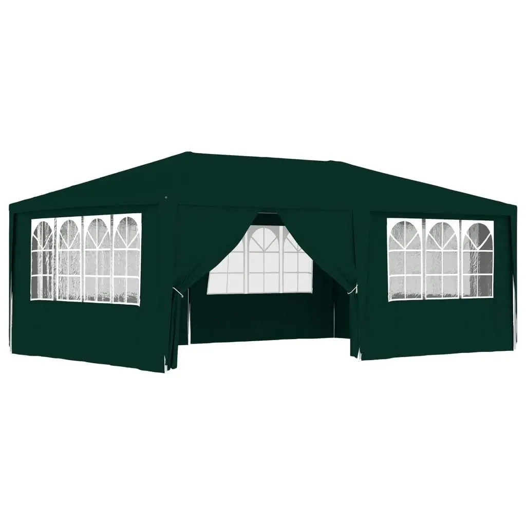 Professional Party Tent with Side Walls 4x6 m Green 90 g/mÂ² 48538