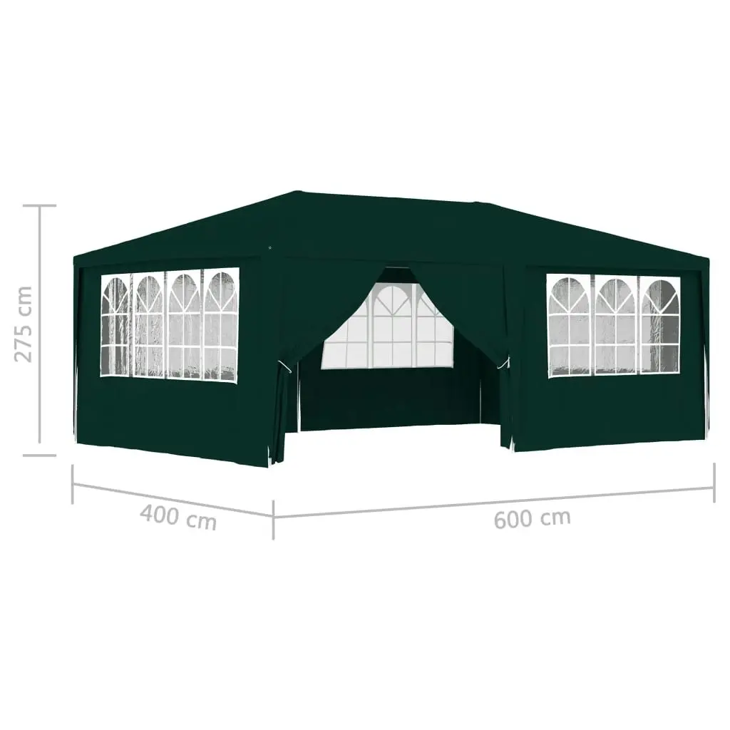 Professional Party Tent with Side Walls 4x6 m Green 90 g/mÂ² 48538