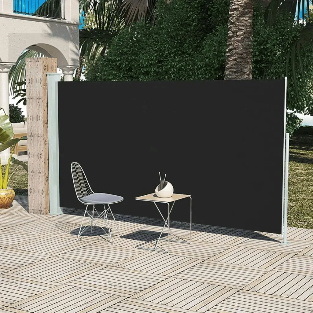 Patio Terrace Side awning 160 x 300 cm Black 40809