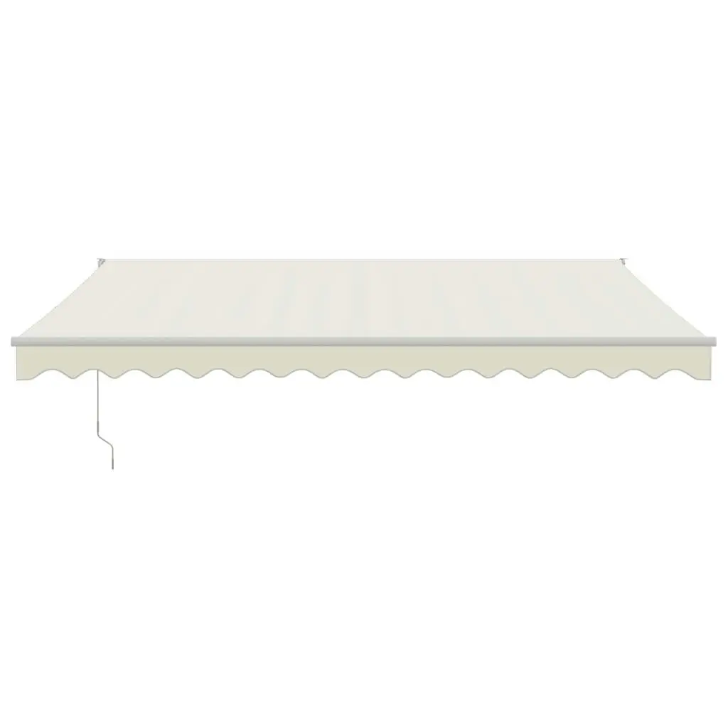 Retractable Awning Cream 4x3 m Fabric and Aluminium 3154428