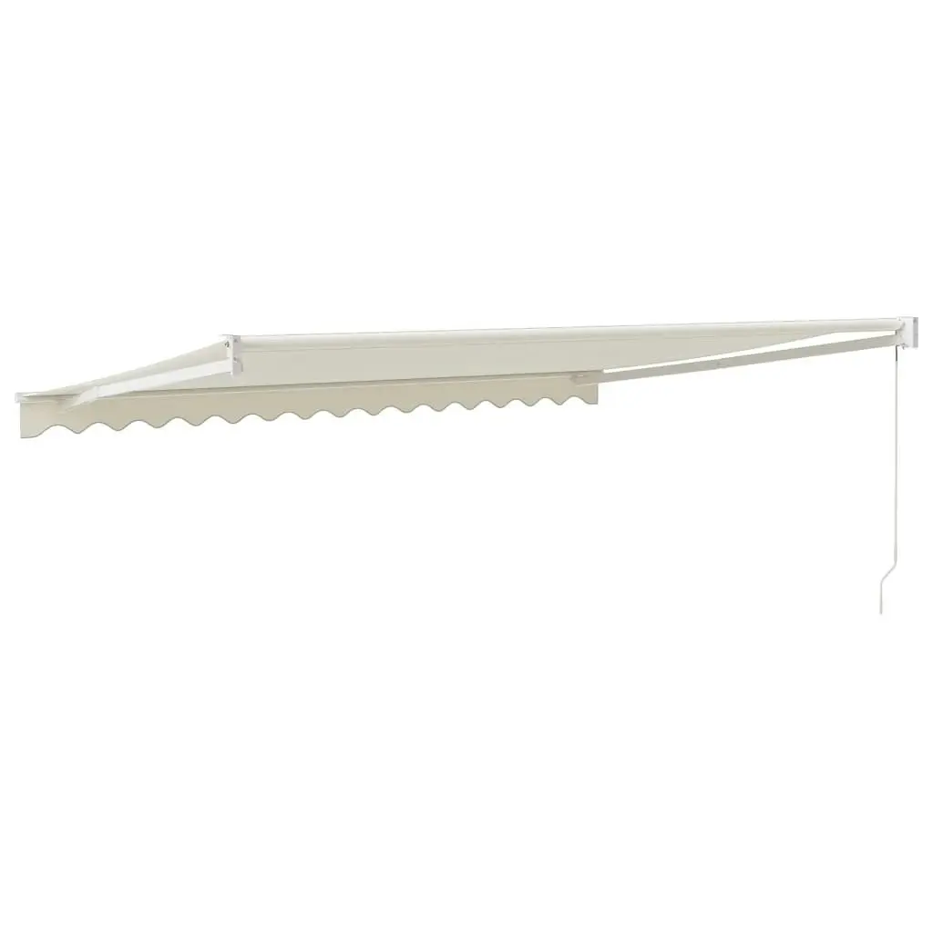 Retractable Awning Cream 4x3 m Fabric and Aluminium 3154428