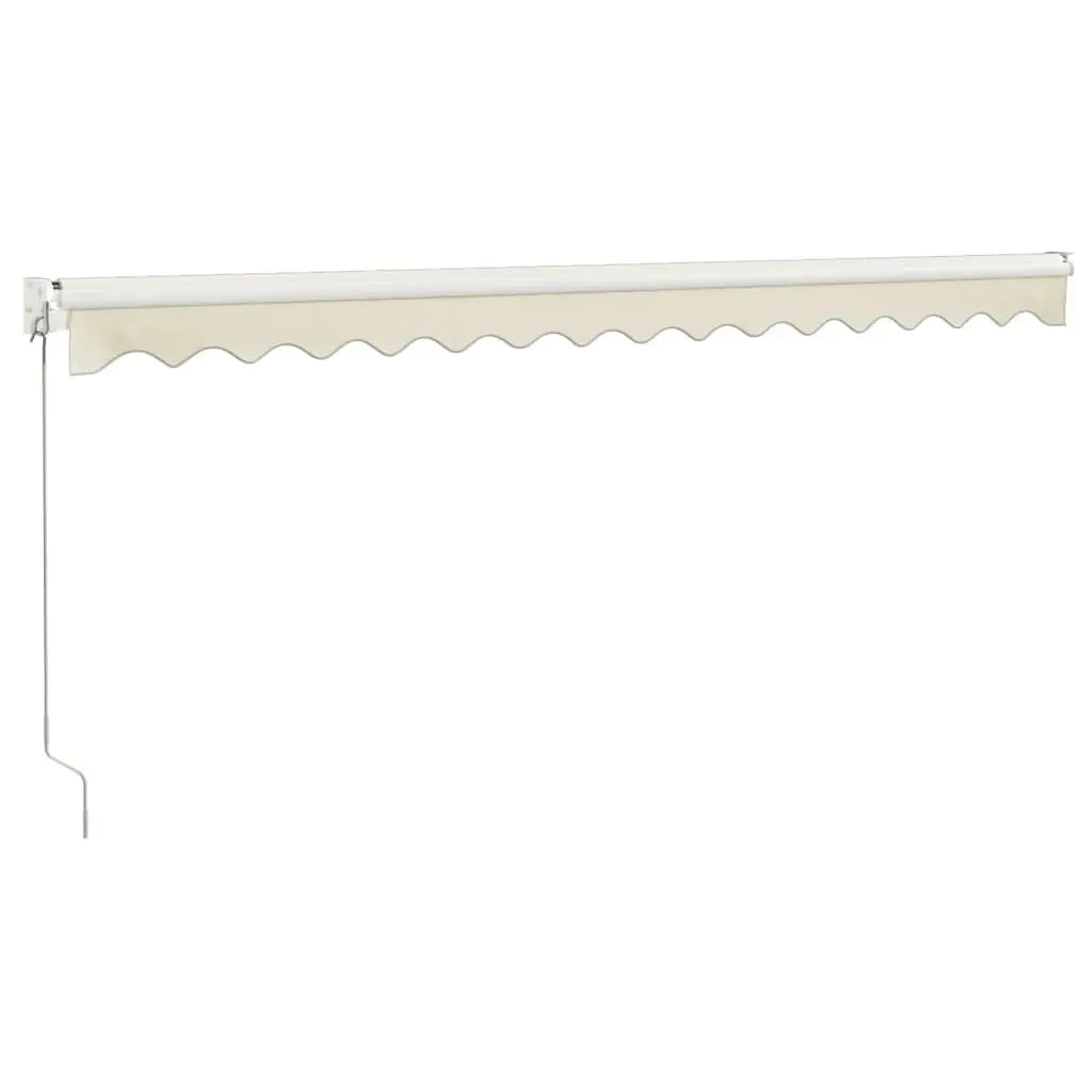 Retractable Awning Cream 4x3 m Fabric and Aluminium 3154428