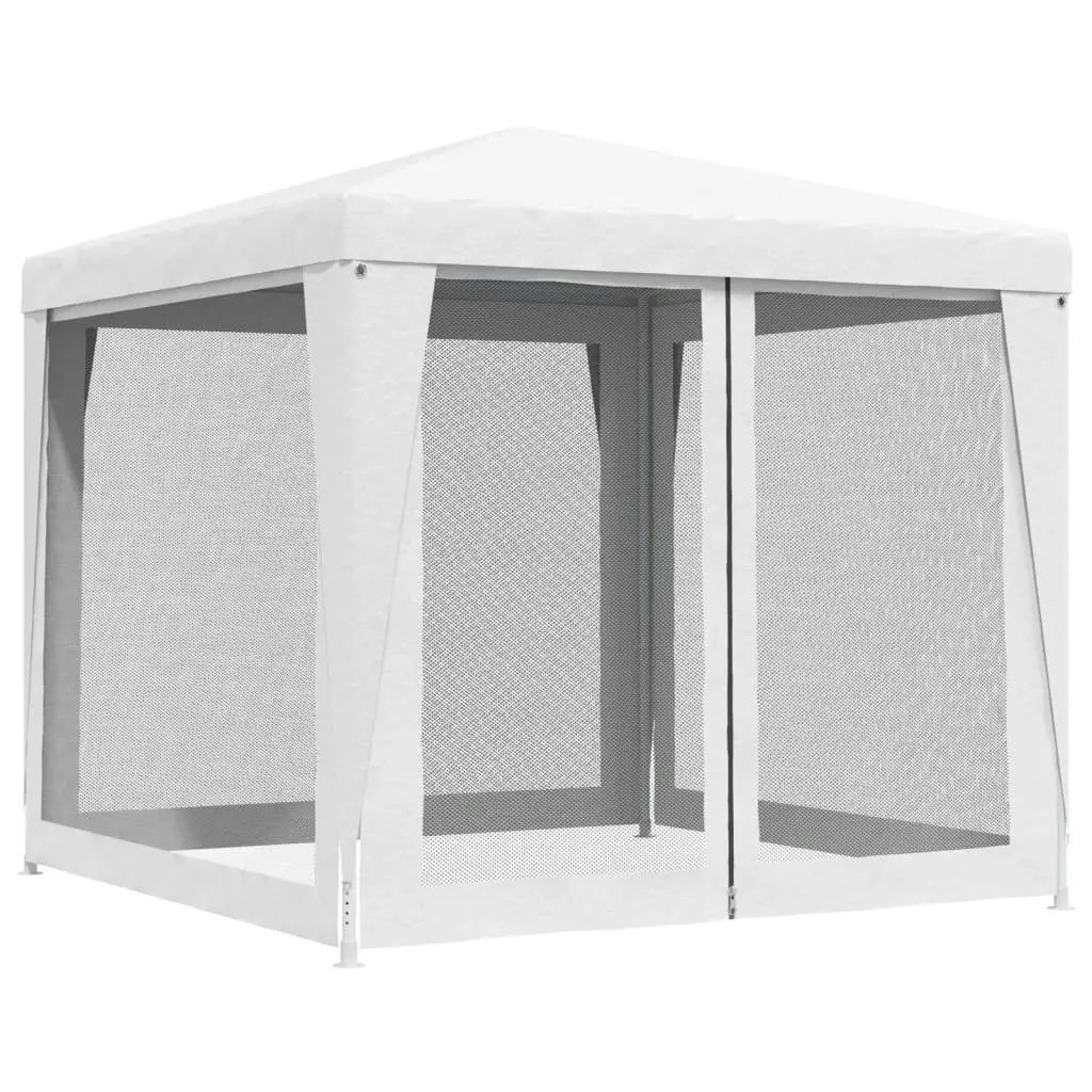 Party Tent with 4 Mesh Sidewalls 2.5x2.5 m White 48521