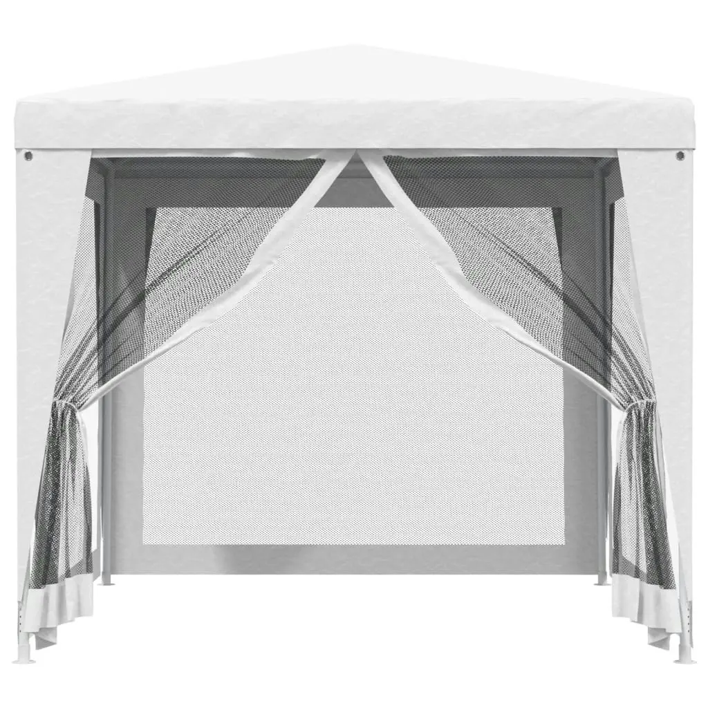 Party Tent with 4 Mesh Sidewalls 2.5x2.5 m White 48521