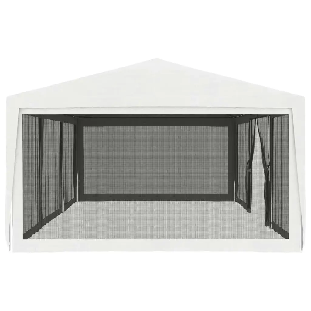 Party Tent with 4 Mesh Sidewalls 4x9 m White 48524