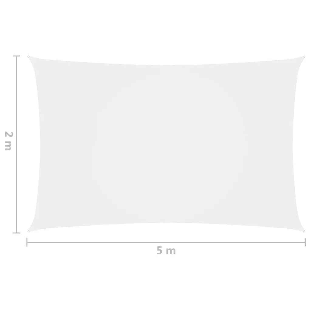 Sunshade Sail Oxford Fabric Rectangular 2x5 m White 135259