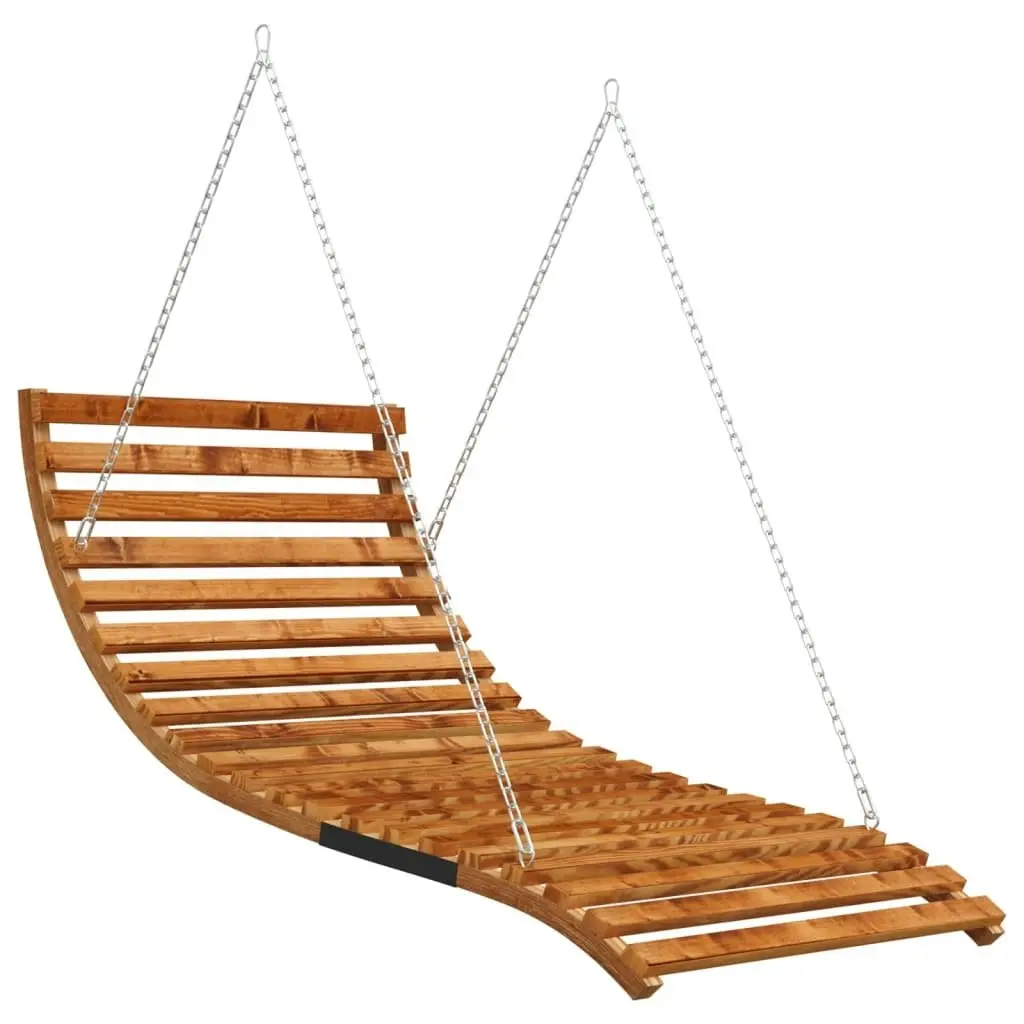 Swing Bed Solid Wood Spruce with Teak Finish 3200615