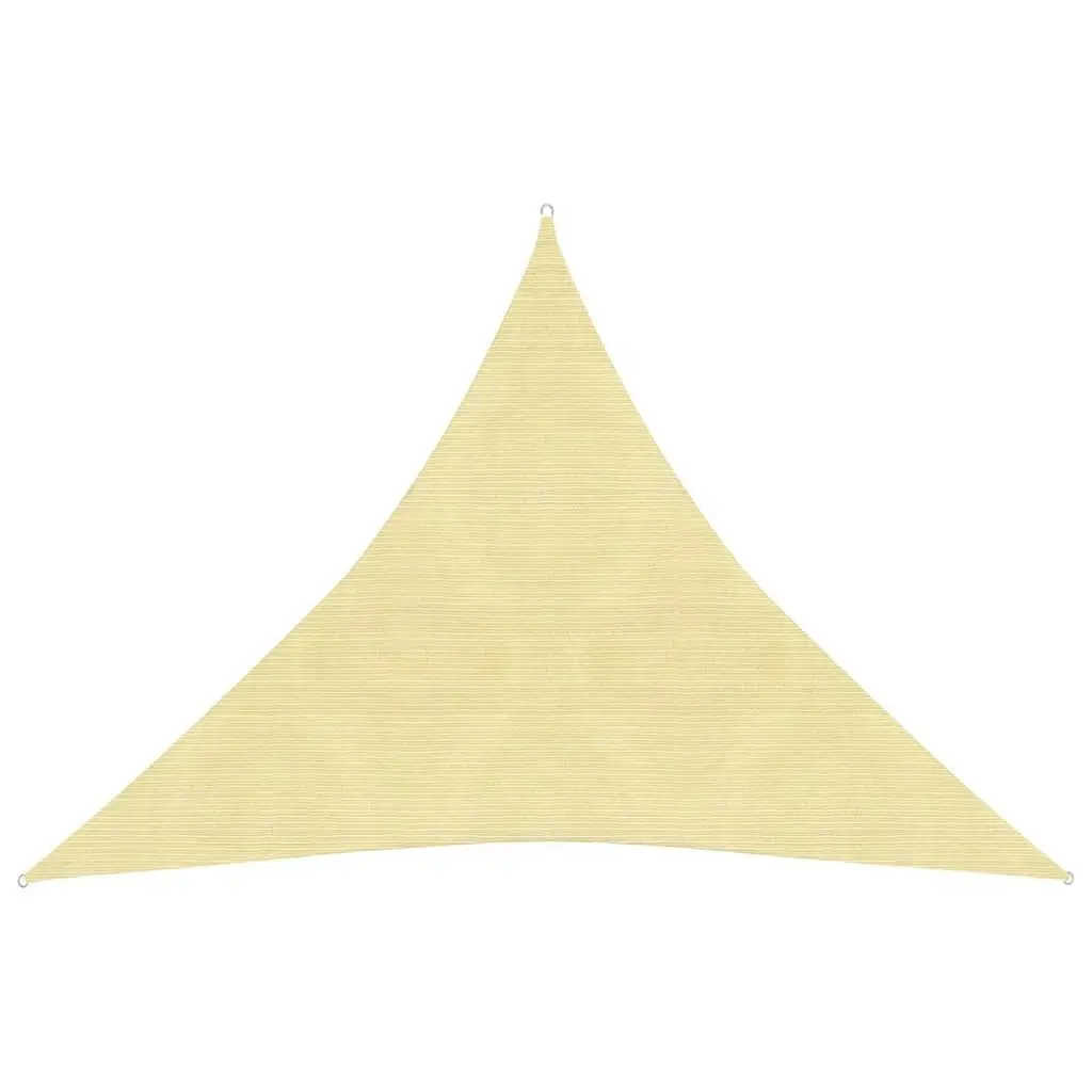 Sunshade Sail HDPE Triangular 3.6x3.6x3.6 m Beige 42285