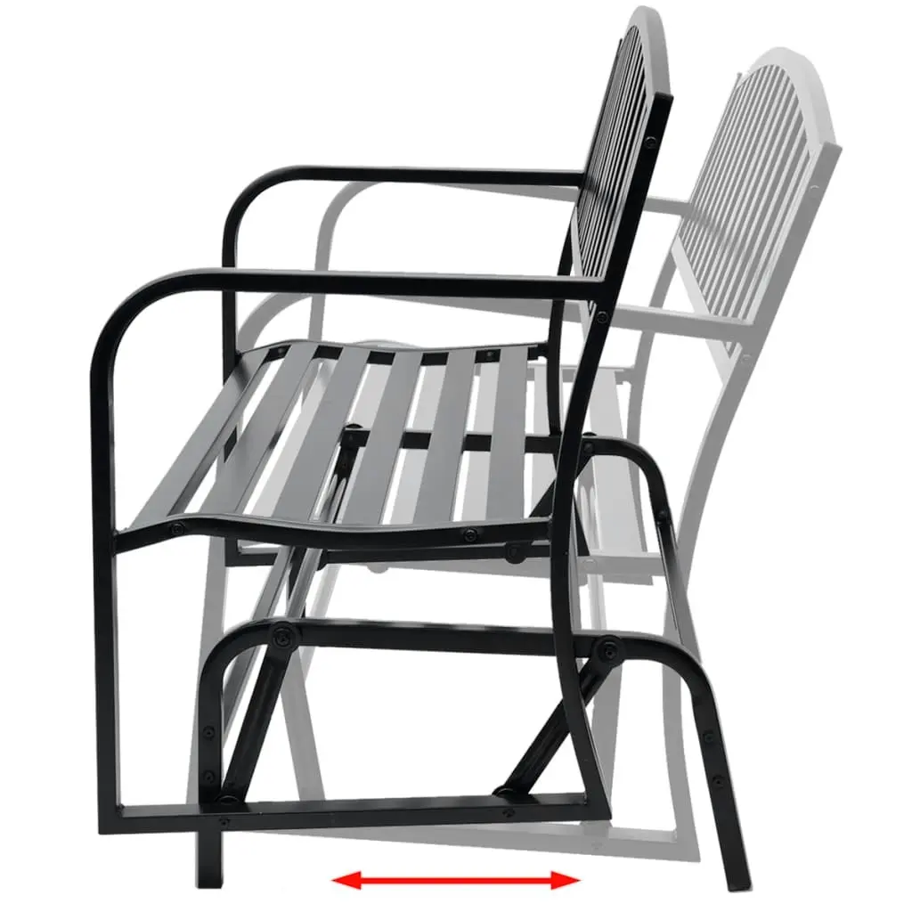 Swing Bench Black Steel 42170