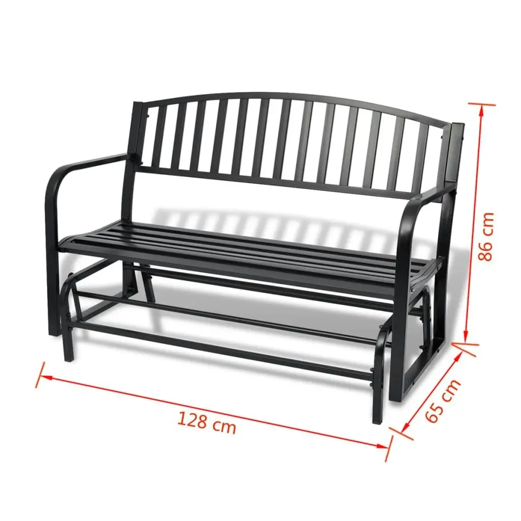 Swing Bench Black Steel 42170