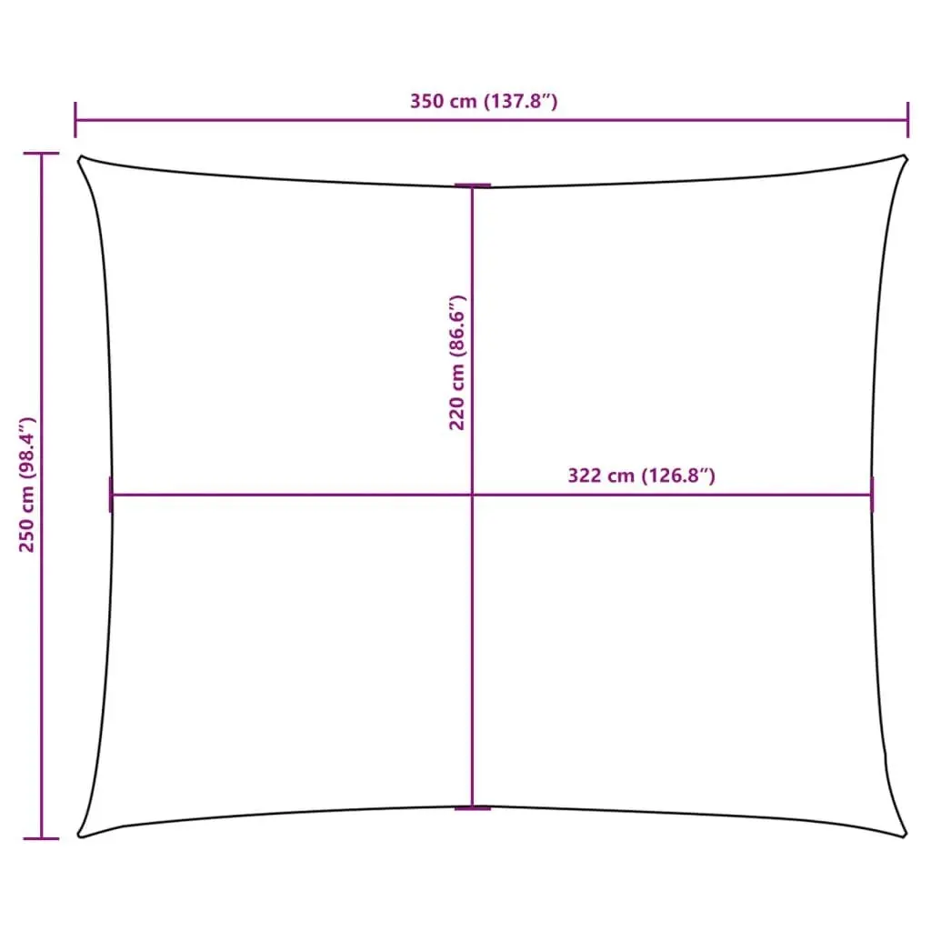 Sunshade Sail Oxford Fabric Rectangular 2.5x3.5 m White 135261