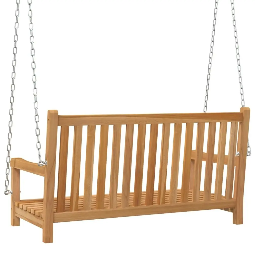 Swing Bench Solid Teak Wood 114x60x64 cm 316628