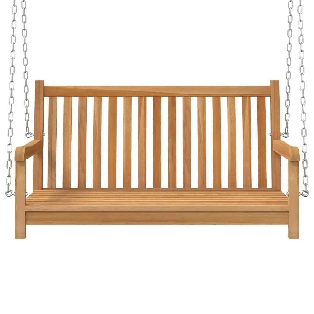 Swing Bench Solid Teak Wood 114x60x64 cm 316628