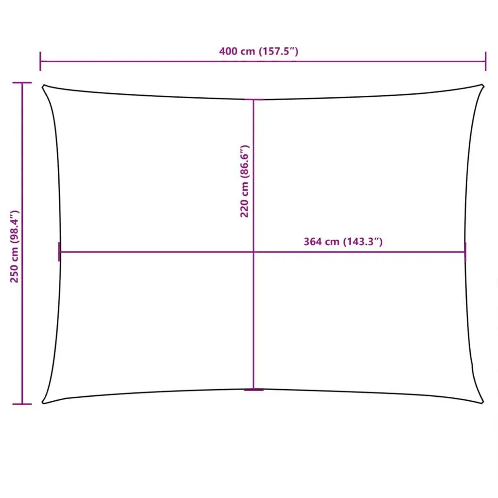 Sunshade Sail Oxford Fabric Rectangular 2.5x4 m White 135262