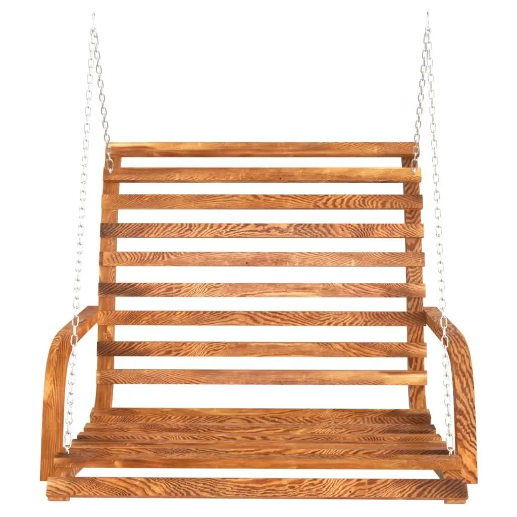 Swing Bench Solid Bent Wood with Teak Finish 126x63x92 cm 313940