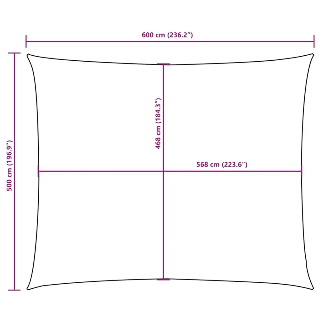 Sunshade Sail Oxford Fabric Rectangular 5x6 m White 135274