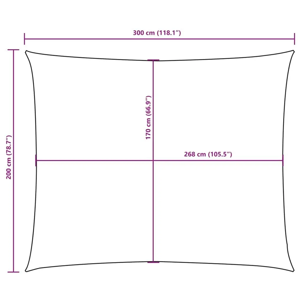 Sunshade Sail Oxford Fabric Rectangular 2x3 m White 135255