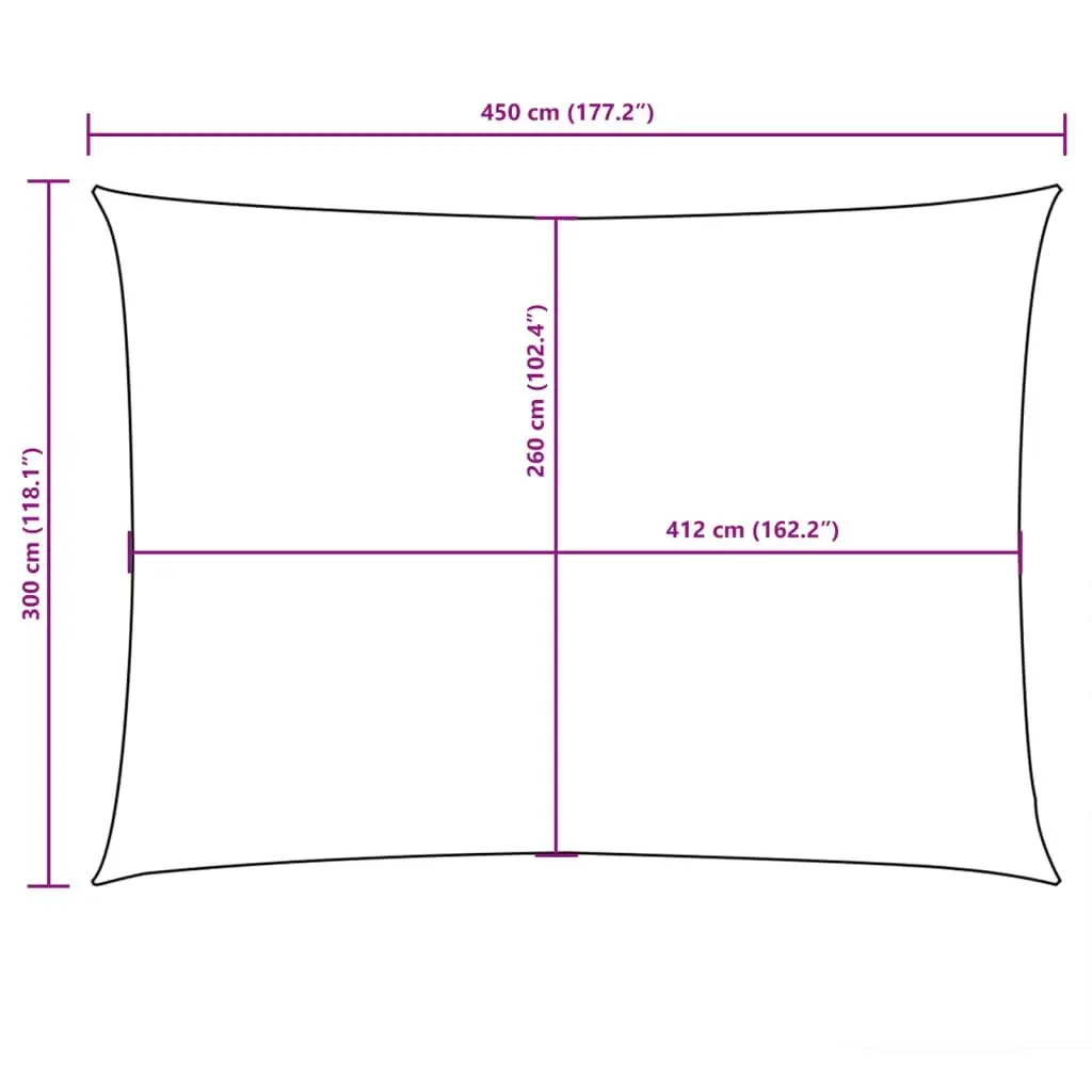 Sunshade Sail Oxford Fabric Rectangular 3x4.5 m White 135266