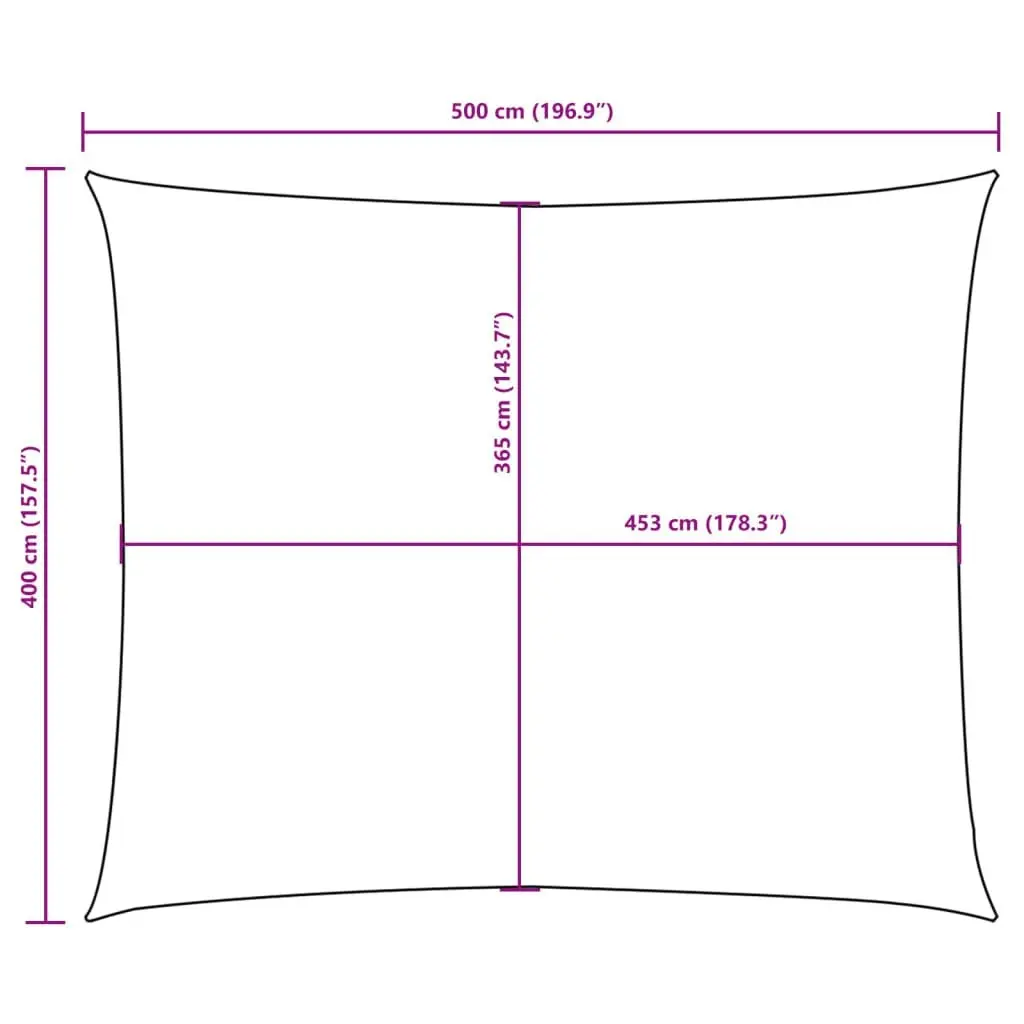 Sunshade Sail Oxford Fabric Rectangular 4x5 m White 135271