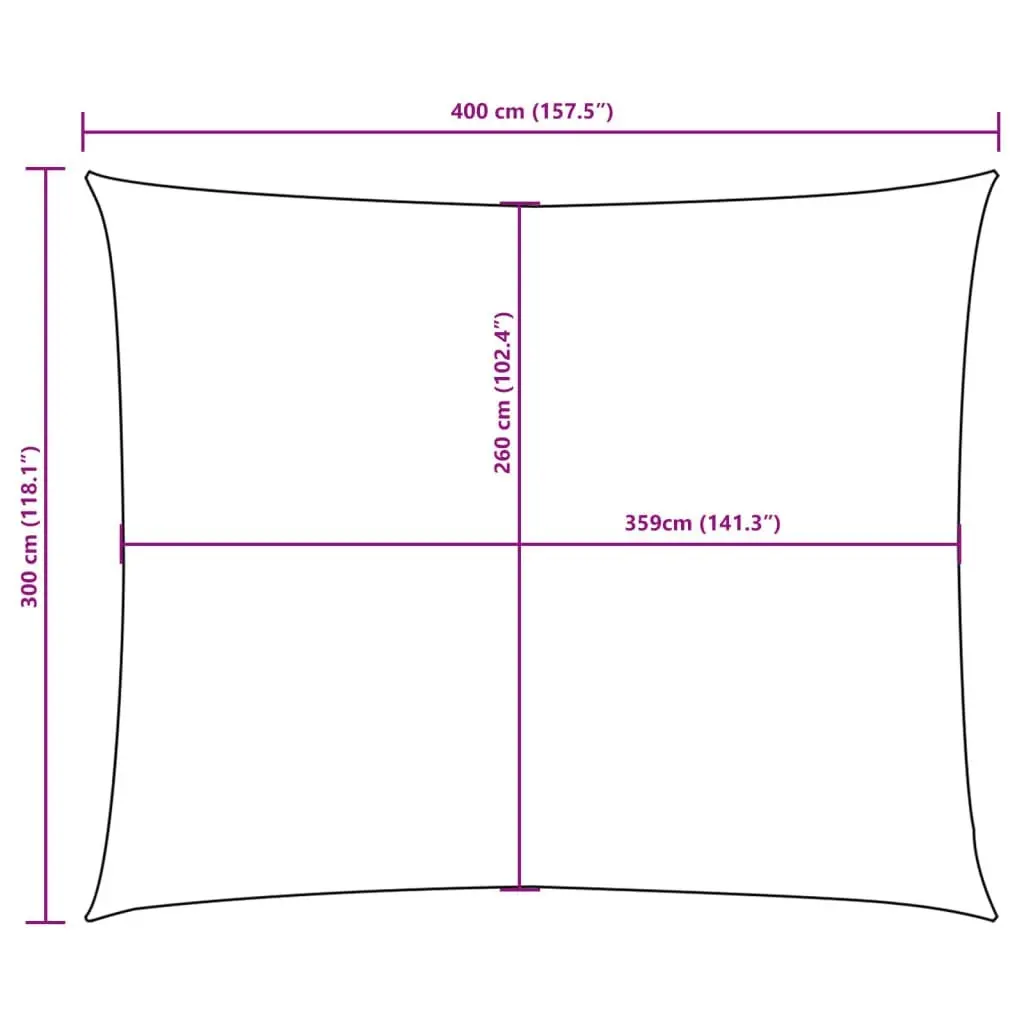 Sunshade Sail Oxford Fabric Rectangular 3x4 m White 135265