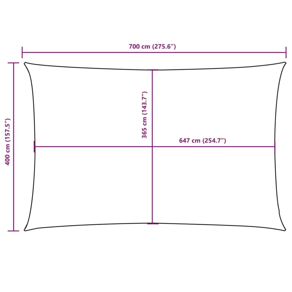 Sunshade Sail Oxford Fabric Rectangular 4x7 m White 135273