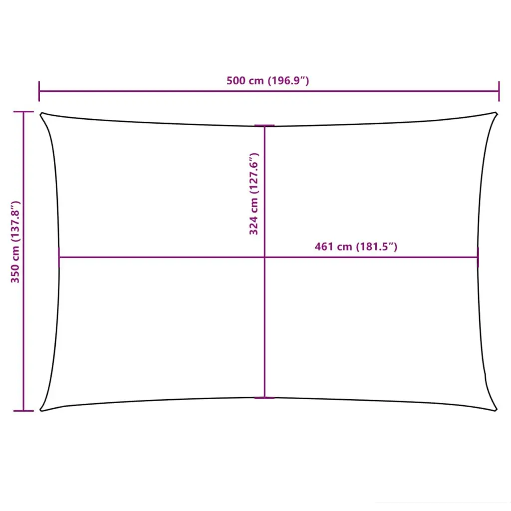 Sunshade Sail Oxford Fabric Rectangular 3.5x5 m White 135270