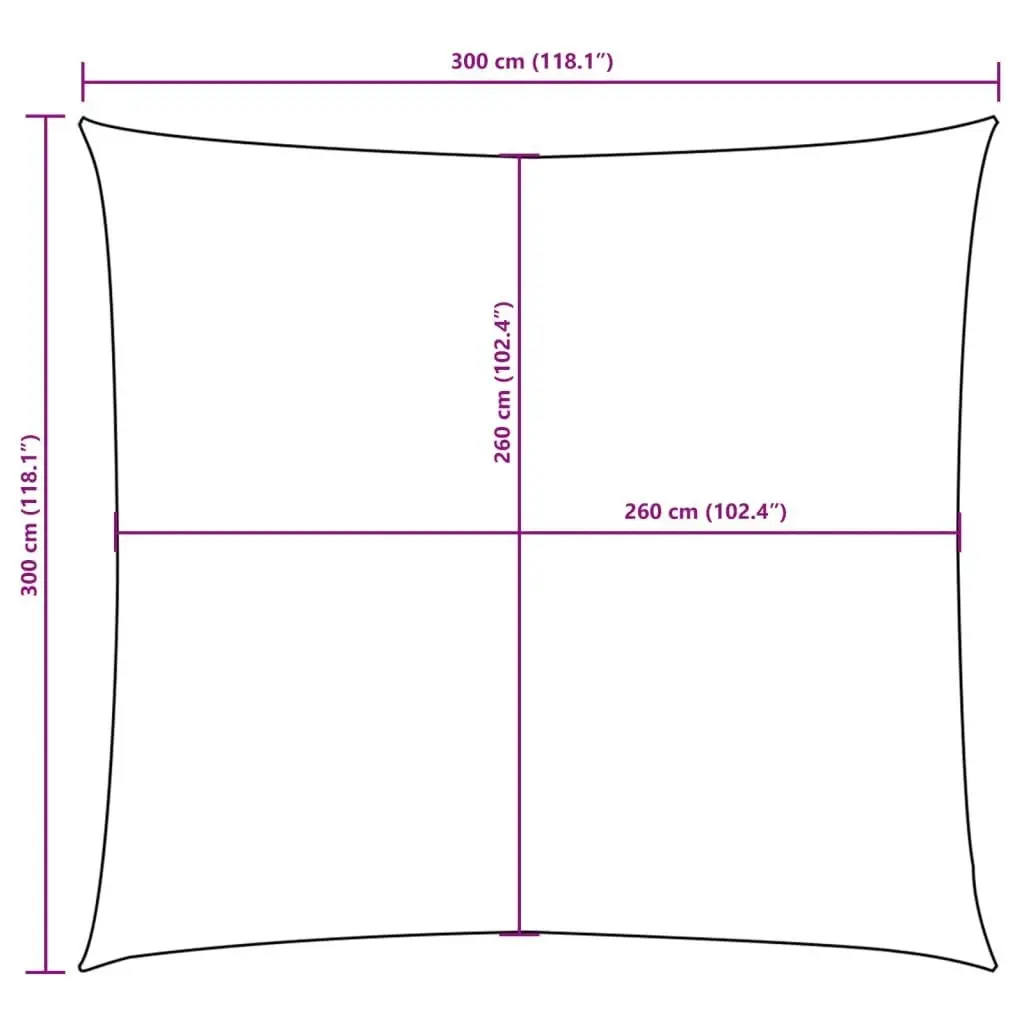 Sunshade Sail Oxford Fabric Square 3x3 m White 135247