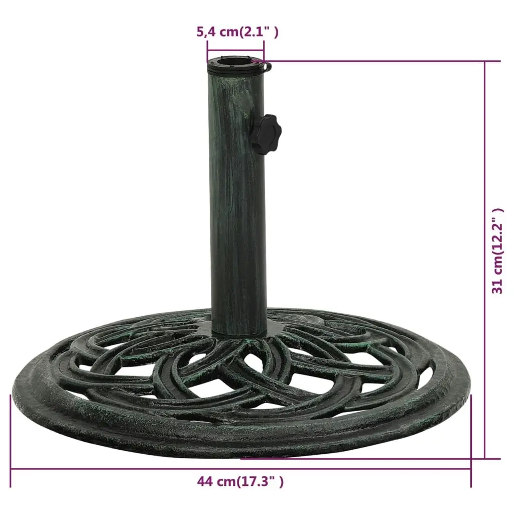 Umbrella Base Green 44x44x31 cm Cast Iron 317756