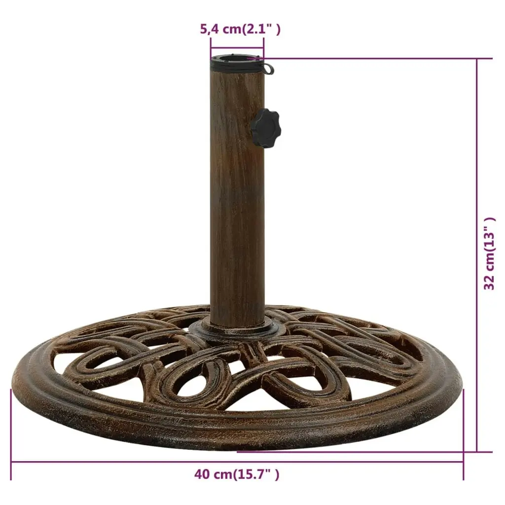 Umbrella Base Bronze 40x40x32 cm Cast Iron 317767