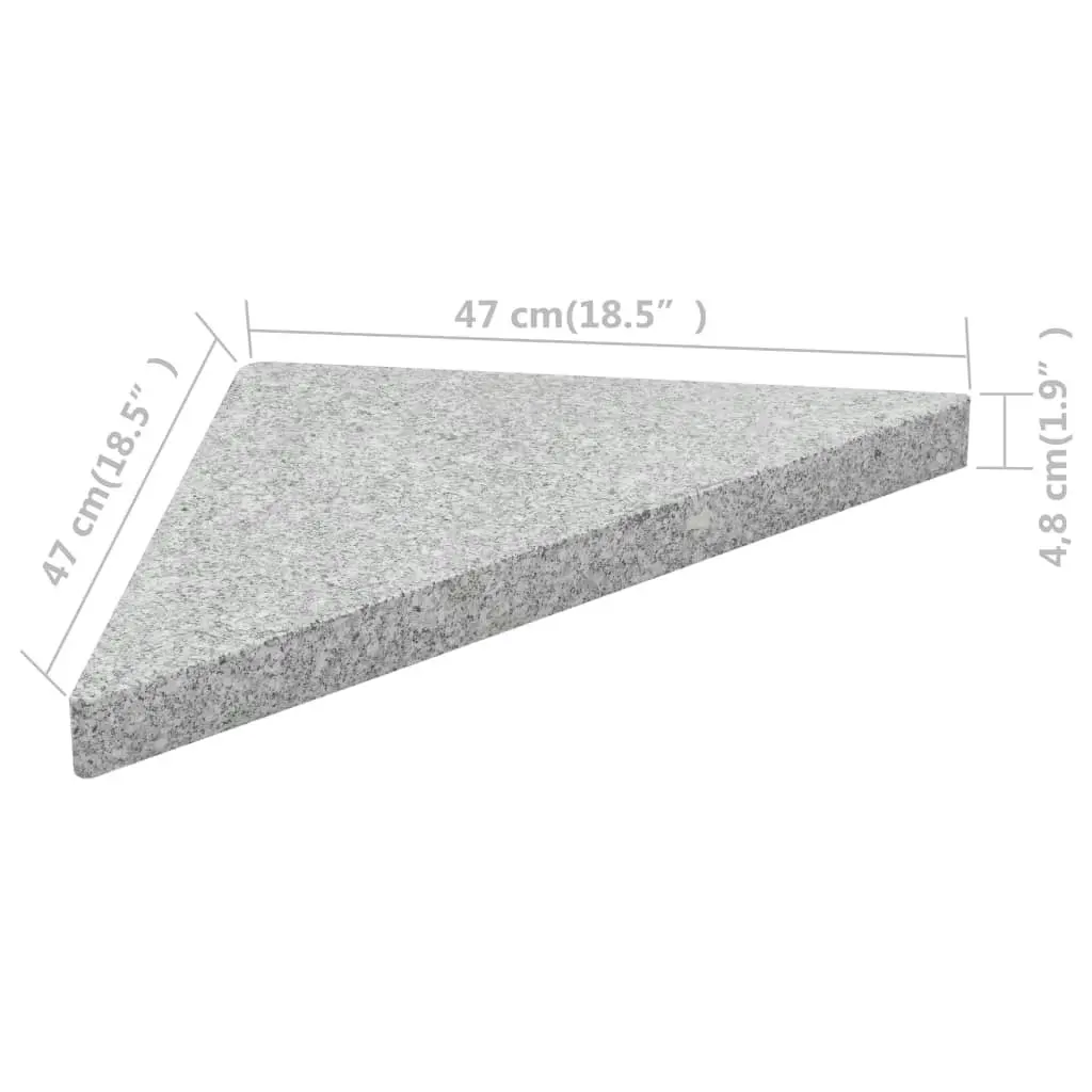 Umbrella Weight Plate Granite 15 kg Triangular Grey 45071