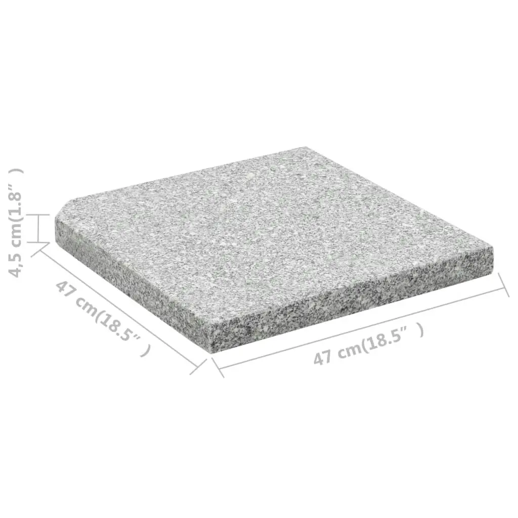 Umbrella Weight Plate Granite 25 kg Square Grey 45070