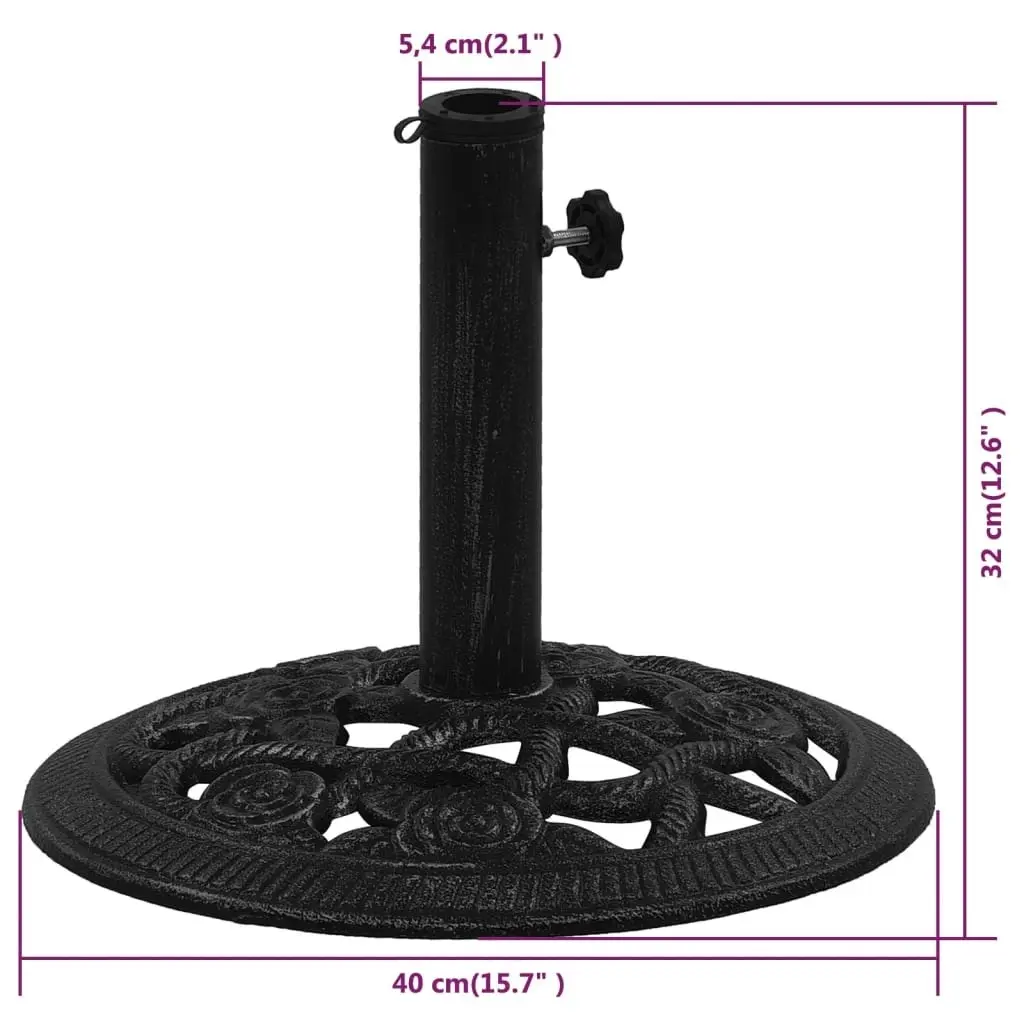 Umbrella Base Black 40x40x32 cm Cast Iron 317755